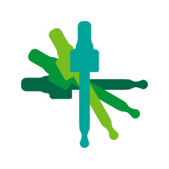 CBD Oil (Cannabidiol) Green Pipette Droppers