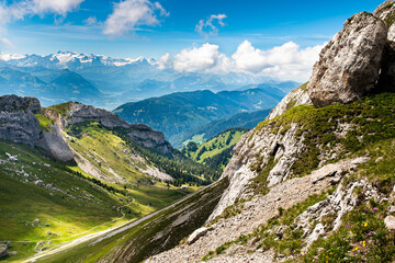Views from mount Pilatus in Switzerland