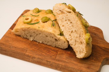 Rosemary Focaccia Bread close up