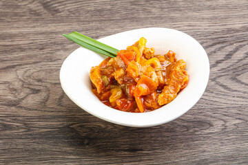 Meat goulash with vegetables