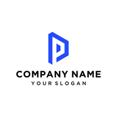 Modern letter DP or PD logo design