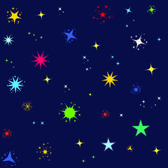 Fototapeta na wymiar Seamless pattern with stars. Vector illustrations.