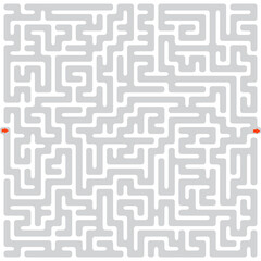 Grey Maze Texture Background Isolated Horizontal Format