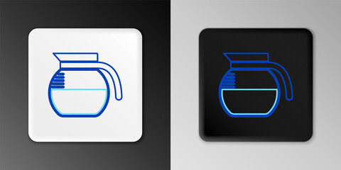 Line Coffee pot icon isolated on grey background. Colorful outline concept. Vector.