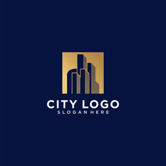 Construction logo design with negative space  box shape concept, Premium Vector. part 2