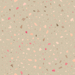 Terrazzo seamless pattern. Earthy classic flooring