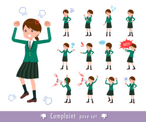 flat type school girl Green Blazer_Complaint