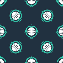 Line Outsourcing concept icon isolated seamless pattern on black background. Cooperation sign. Idea of teamwork and investment. Vector.