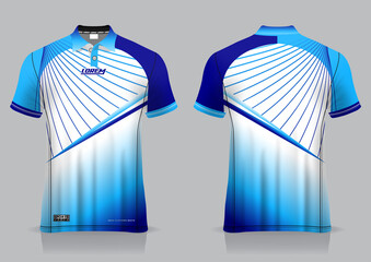 jersey badminton polo shirt design, for uniform team front and back