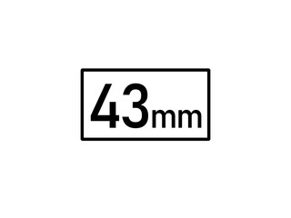 Fototapeta premium 43 millimeters icon vector illustration, 43&nbsp;mm size