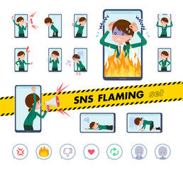 flat type school girl Green Blazer_SNS-Flaming