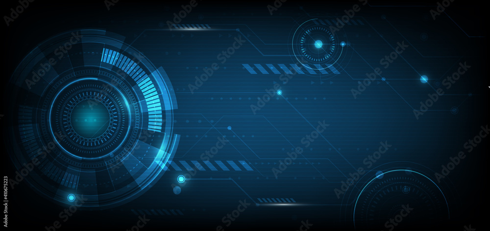 Aufkleber abstract digital technology ui futuristic hud virtual interface elements sci- fi modern user motion 