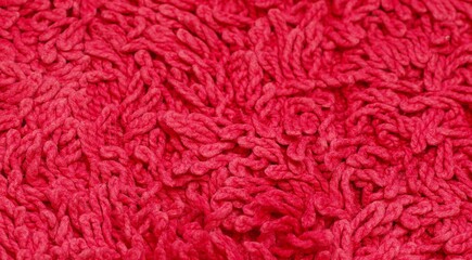 Roter Schlingenteppich Close up