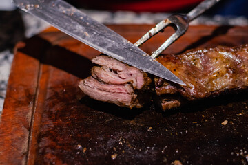 close up of a piece of meat