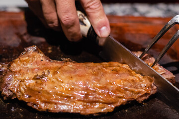 grilled meat on the grill
