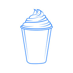 ice cream vector, Iced coffee icon