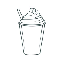 Coffee theme icon, glass of tea, Ice coffee vector icon, ice coffee cup