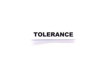 tolerance text on a white background.Equality, diversity and tolerance social concept. LGBT