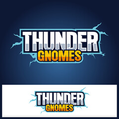 Obraz premium Thunder Gnomes 3D Text Cartoon 