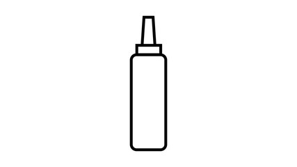 Isolated barbecue sauce bottle icon on a white background
