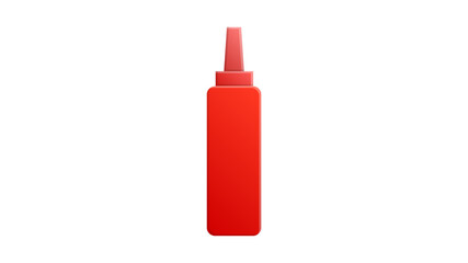 illustration of ketchup bottle isolated on white background