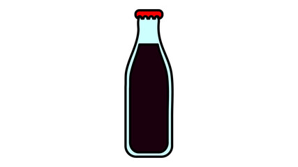 Large bottle of cola isolated on white background. 