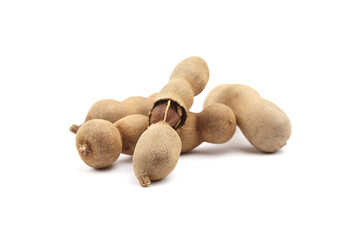 Tamarind fruit isolated on white background