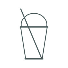 Coffee theme icon, glass of tea, Ice coffee vector icon, ice coffee cup
