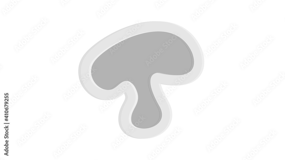 Poster champignon with shadow icon. flat illustration of champignon with shadow icon for web design