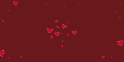 Red heart love confettis. Valentine's day explosio