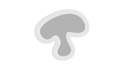 Champignon with shadow icon. Flat illustration of champignon with shadow icon for web design