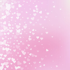 White heart love confettis. Valentine's day gradie