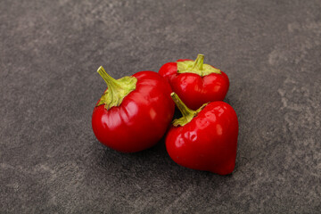 Red hot spicy cherry pepper