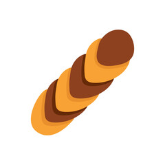 Vector bread icon. Flat illustration of bread. healthy bread isolated on white background. traditional food sign symbol