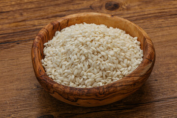 Raw arborio rice for Risotto