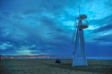 watchtower on the beach