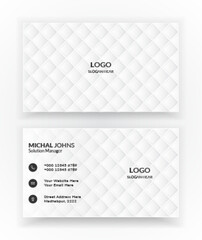 White Creative and Clean corporate business card templates.