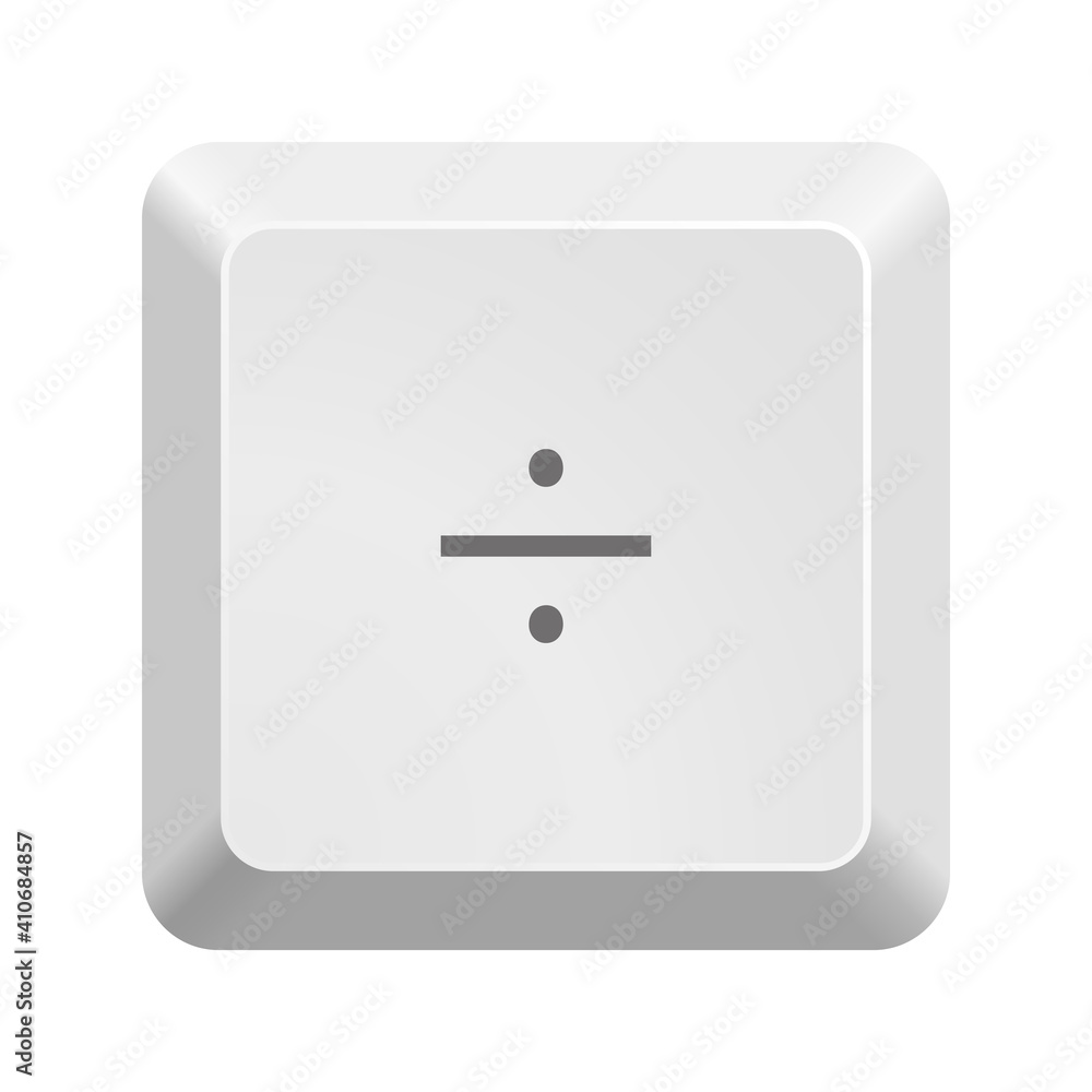 Poster button with symbol division sign. icon vector illustration.