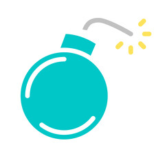 Bomb icon vector