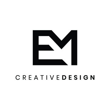Modern letter EM logo design