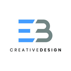 Modern letter EB logo design