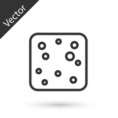 Grey line Beer bubbles icon isolated on white background. Vector.