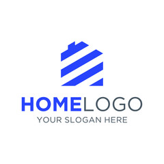 abstract geometric house logo