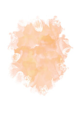 Watercolor background with floral decoration