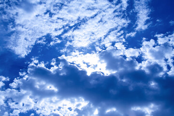 photo of bright blue sky with clouds