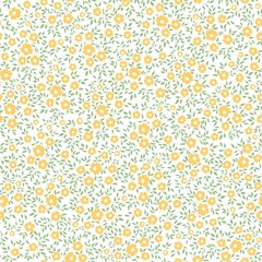 seamless abstract yellow and green floral background