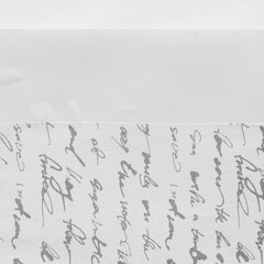 White torn paper collage close-up. Texture made from various paper and cardboard parts. Damaged old paper background. Vintage blank wallpaper. Material design backdrop.