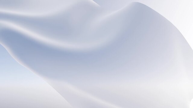 4K White Waving Silk Fabric at a Sunny Day, Peace Flag, Wind, Looping, Close Up 01
