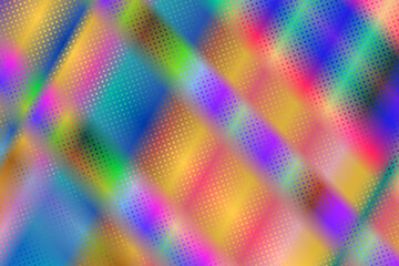 90-s style. Creative illustration in halftone style with pink and blue gradient. Abstract colorful geometric background. Pattern for wallpaper, web page, textures.