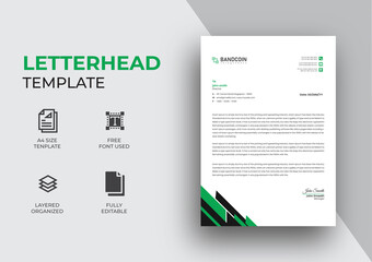 modern and creative business letterhead design template in Illustrator vector file